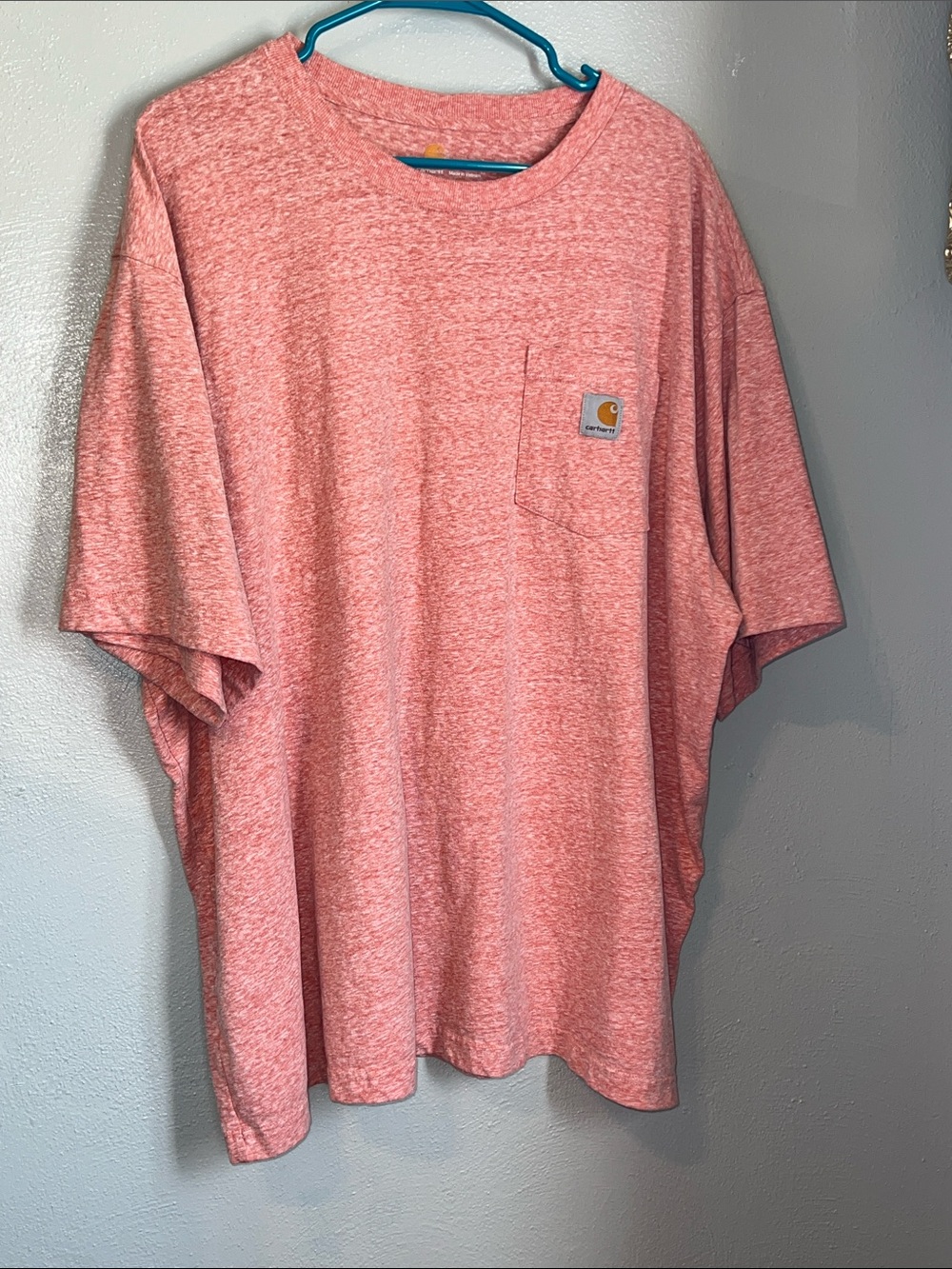 Carhartt Men's Heather Coral Pocket Tee - Pink